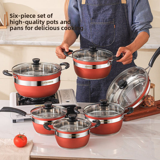 Stainless Steel Cookware Set 12-Piece Colorful Kitchenware global-swanky 1