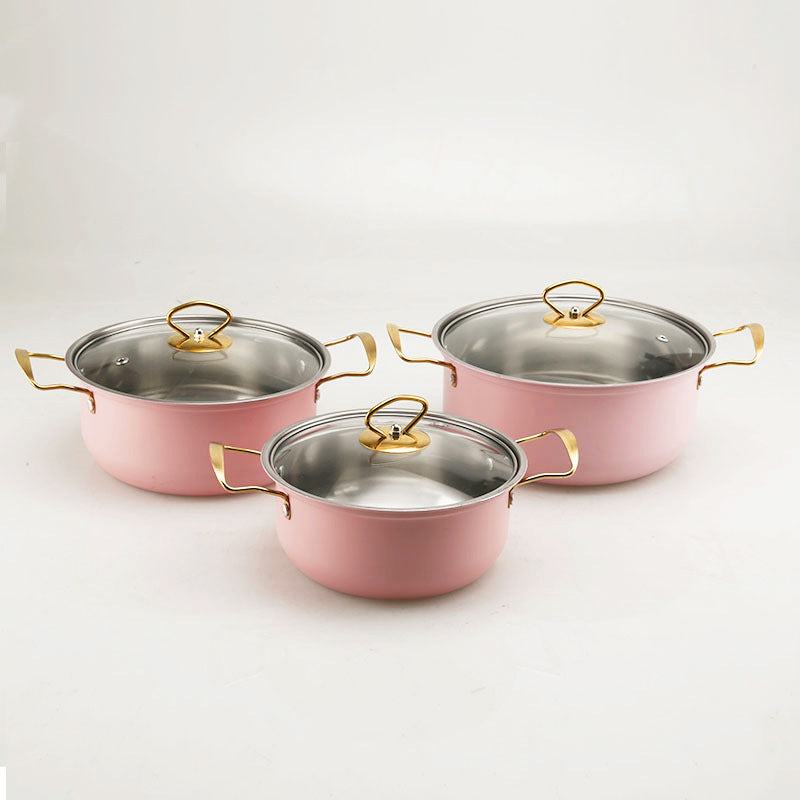  Stainless Steel Cookware Set Glass Lid Pots and Pans Kitchen global-swanky 3