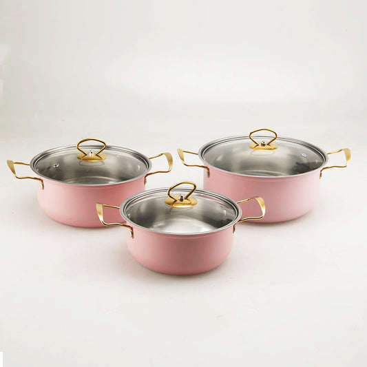  Stainless Steel Cookware Set Glass Lid Pots and Pans Kitchen global-swanky 3