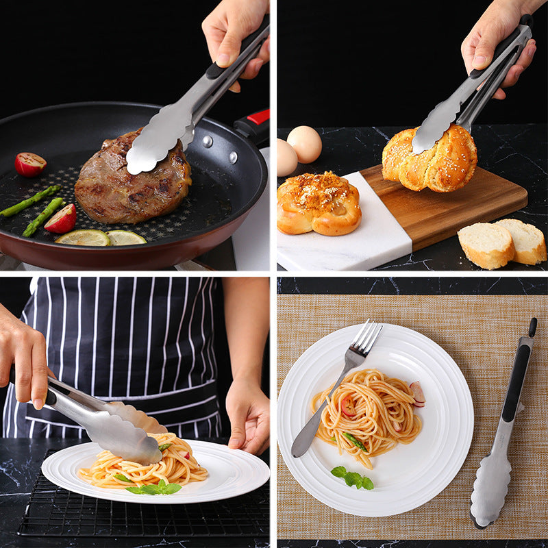 Stainless Steel Food Clip for Steak BBQ Buffet Serving Use globalswanky 02