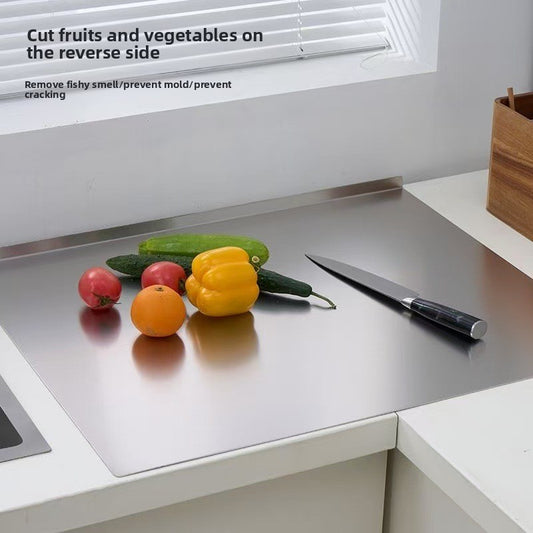 Stainless Steel Kitchen Cutting Board Global swanky 1