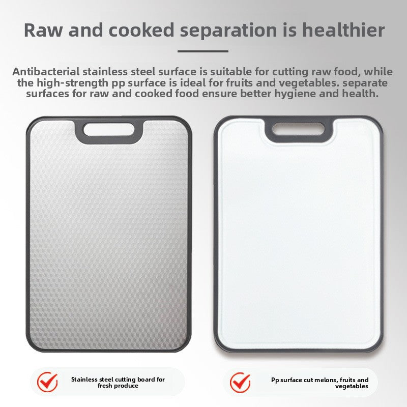 Stainless Steel Kitchen Cutting Board with Anti-Slip Base Global swanky 2