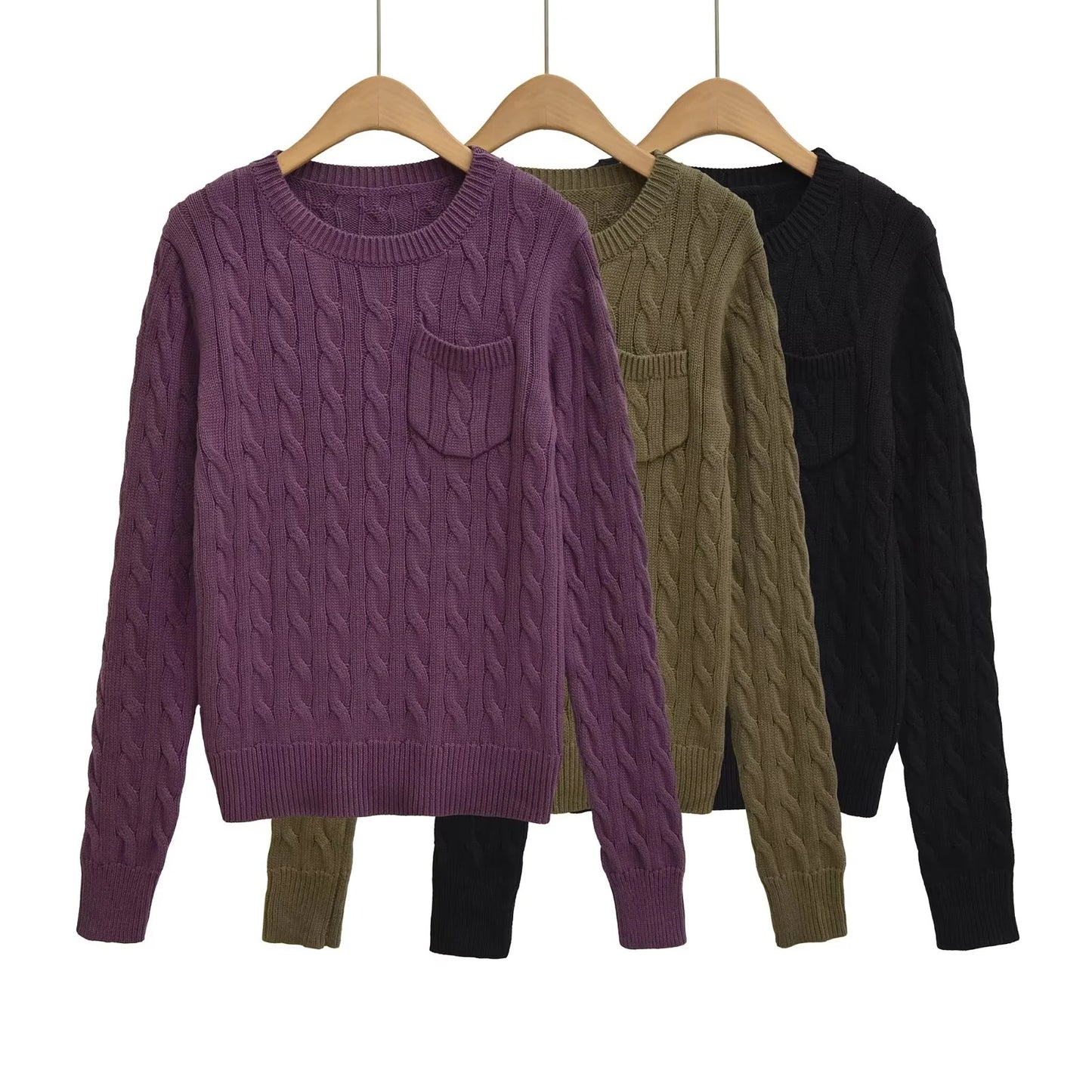 Stylish Korean-Style Relaxed Purple Sweater for Petite Women
global-swanky 1