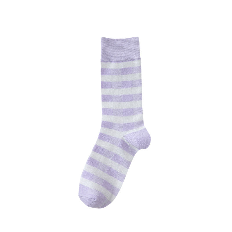  Stylish Purple Toned Women's Mid-Calf Socks Lightweight 
global-swanky 2