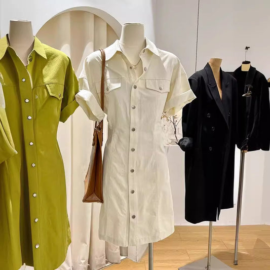  Summer Designer Niche New Polo-Neck Shirt Dress Stylish Look
/global-swanky 2