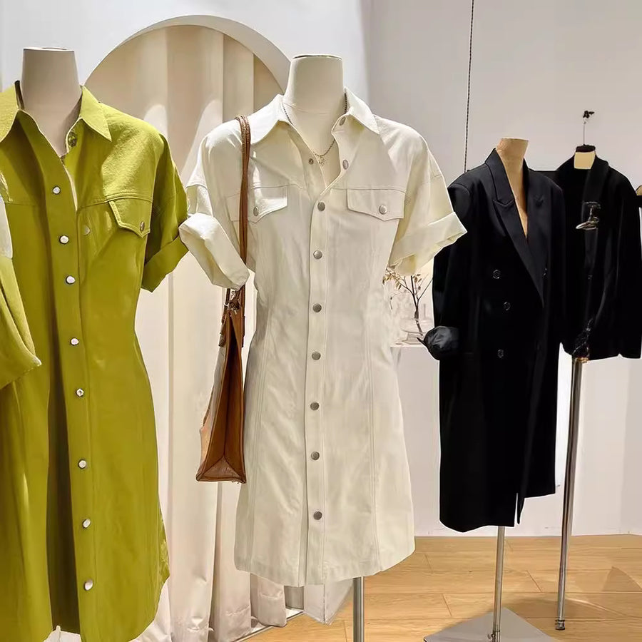  Summer Designer Niche New Polo-Neck Shirt Dress Stylish Look
/global-swanky 2