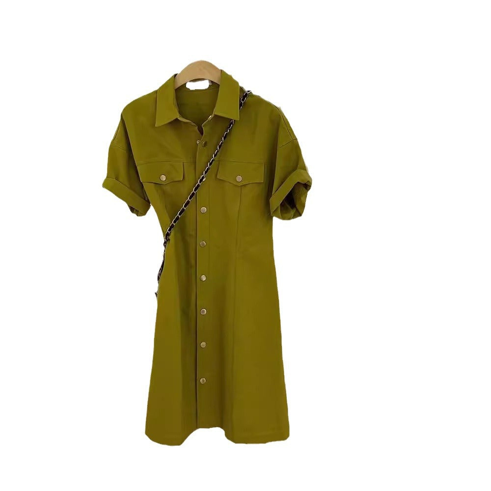  Summer Designer Niche New Polo-Neck Shirt Dress Stylish Look
/global-swanky 3