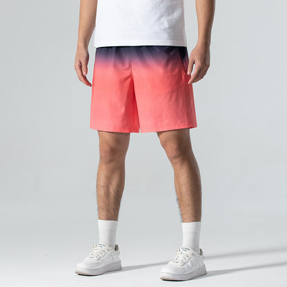 Summer Gradient Ice Silk Shorts – Men's Beach & Sports Pants global swanky 1