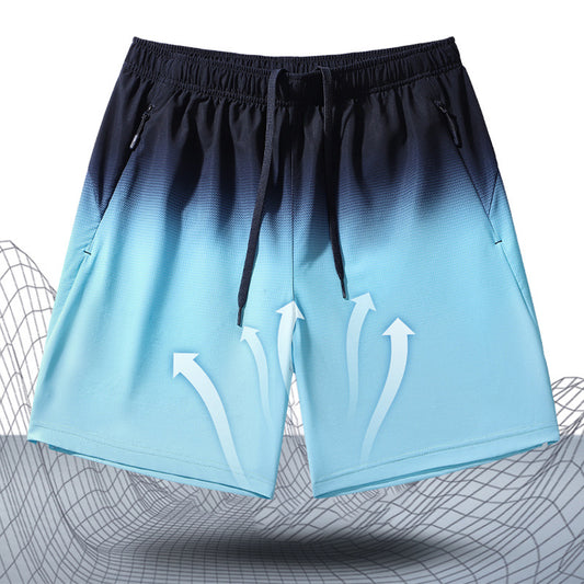 Summer Gradient Ice Silk Shorts – Men's Beach & Sports Pants global swanky 2