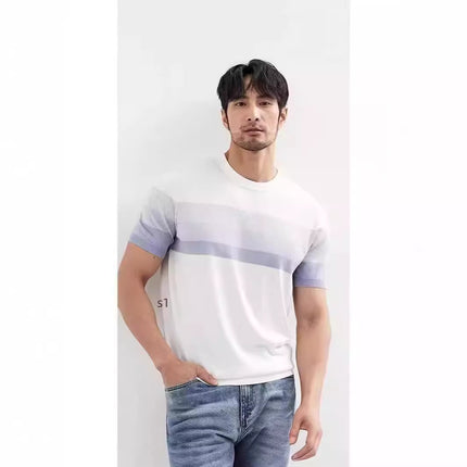 Summer New Light Short Sleeve Knitted Sweater for Men global swanky 2