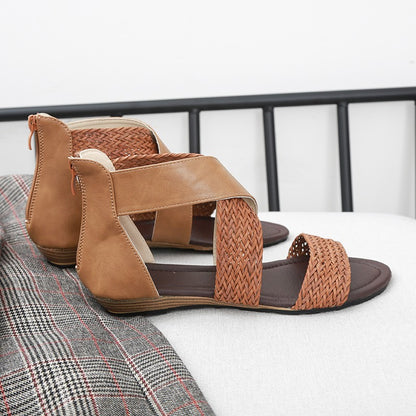 Summer Wedge Sandals for Women Bohemian Woven Belt Fashion Global swanky 3