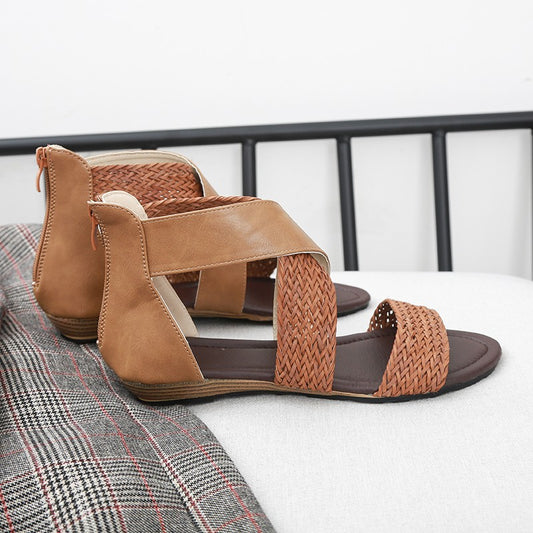 Summer Wedge Sandals for Women Bohemian Woven Belt Fashion Global swanky 3