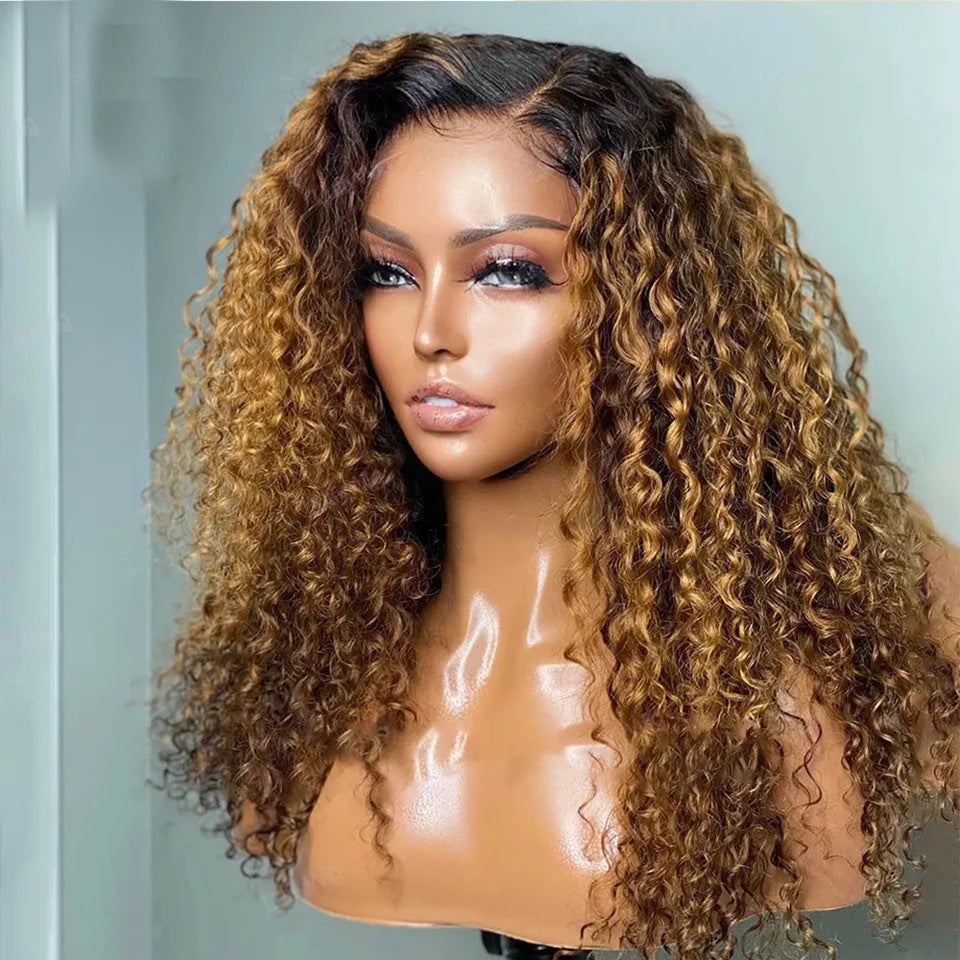 Synthetic Curly Lace Front Wig with a Natural Curly Hairline Global Swanky 01