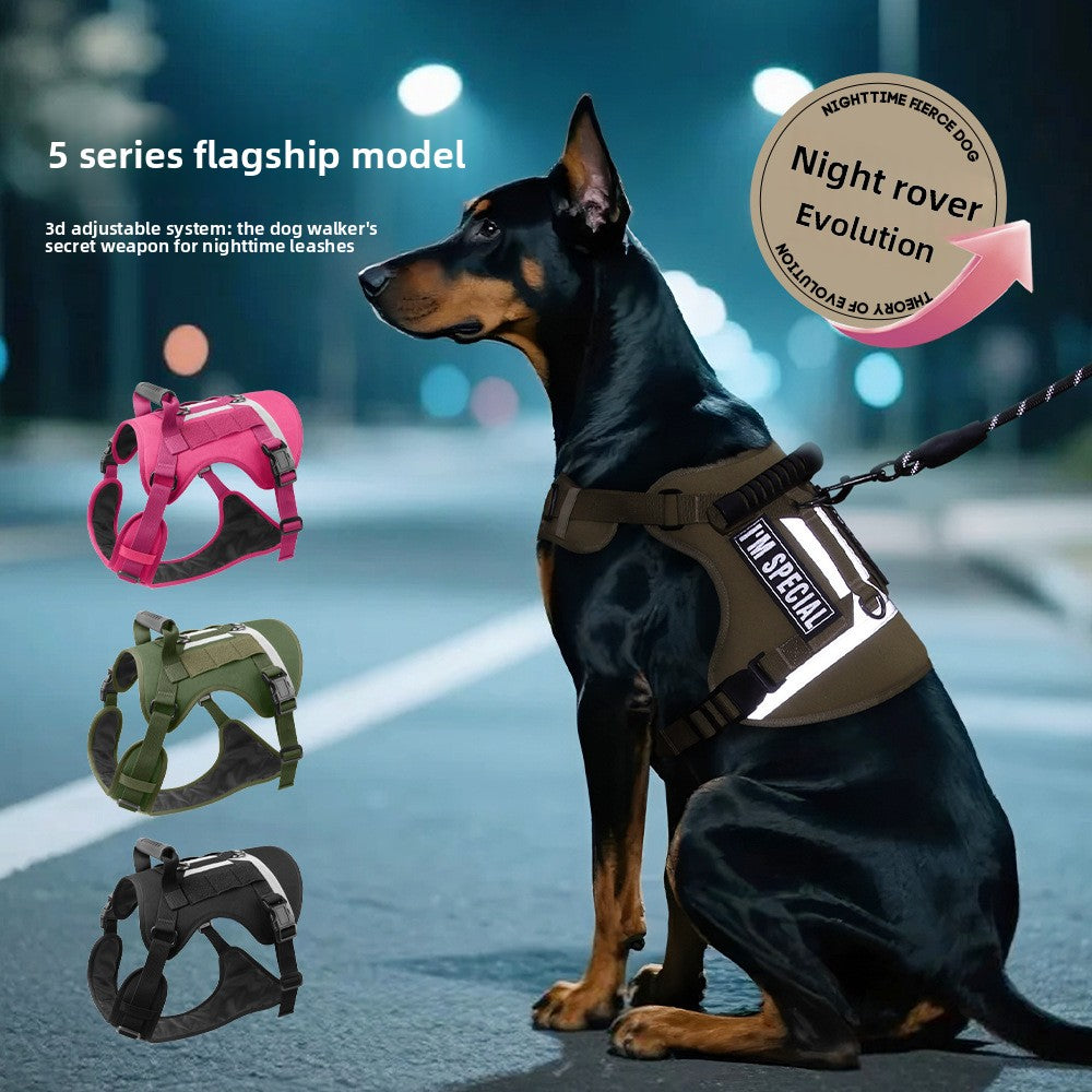 Tactical Reflective Dog Harness for Dogs Daily Walking Fit globalswanky 01