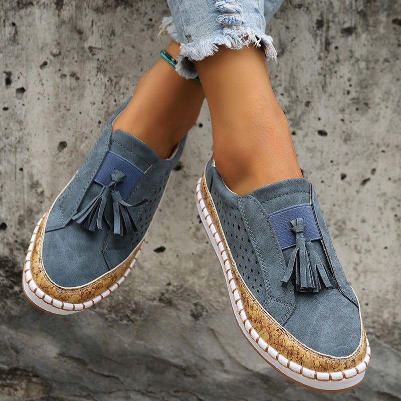 Tassel Flats for Women Casual Cozy Slip-On Loafers Daily Wear Global swanky 1