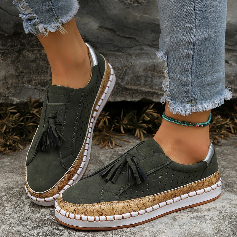 Tassel Flats for Women Casual Cozy Slip-On Loafers Daily Wear Global swanky 2