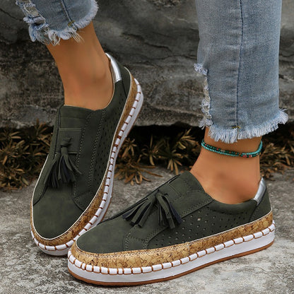 Tassel Flats for Women Casual Cozy Slip-On Loafers Daily Wear Global swanky 2