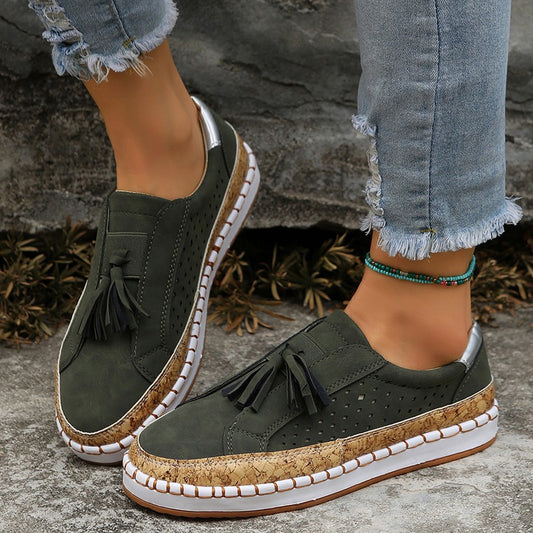 Tassel Flats for Women Casual Cozy Slip-On Loafers Daily Wear Global swanky 2