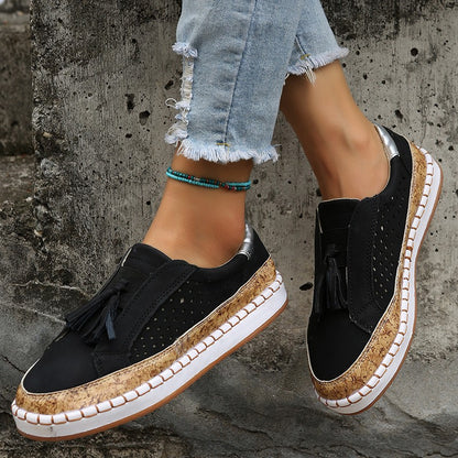 Tassel Flats for Women Casual Cozy Slip-On Loafers Daily Wear Global swanky 3