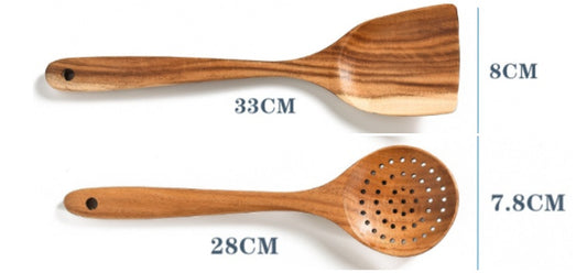 Teak Natural Wood Tableware Cooking Tool Set for Kitchen Use global-swanky 2