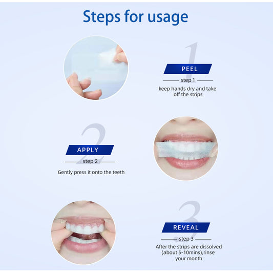Teeth Whitening Strips for Gentle Daily Oral Care Smile Kit globalswanky 02