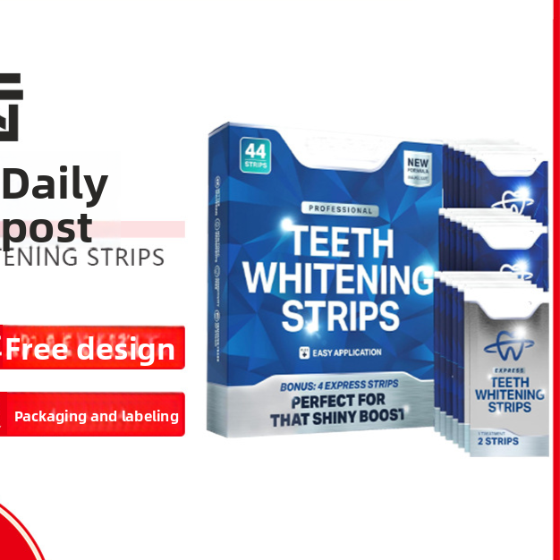 Teeth Whitening Strips with Mint Flavor for Fresh Oral Care globalswanky 01