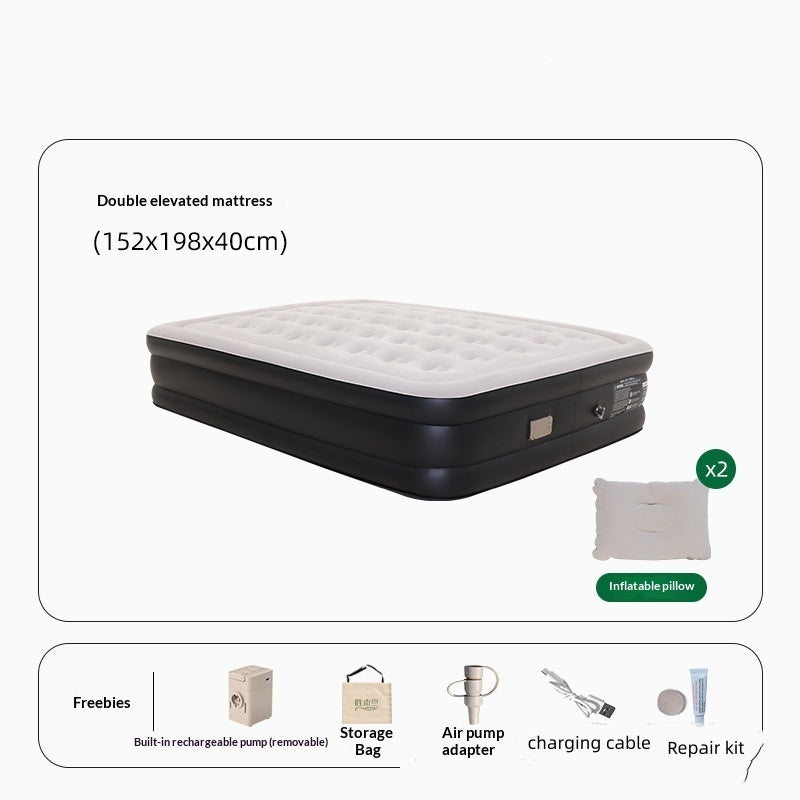 Thickened Outdoor 2-in-1 Inflatable Bed With Pump for Travel globalswanky 03