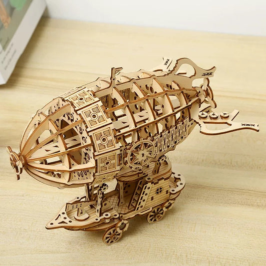 Three-Dimensional Wooden Airship Jigsaw Puzzle for Kids Global Swanky 2