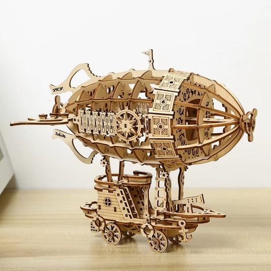 Three-Dimensional Wooden Airship Jigsaw Puzzle for Kids Global Swanky 3