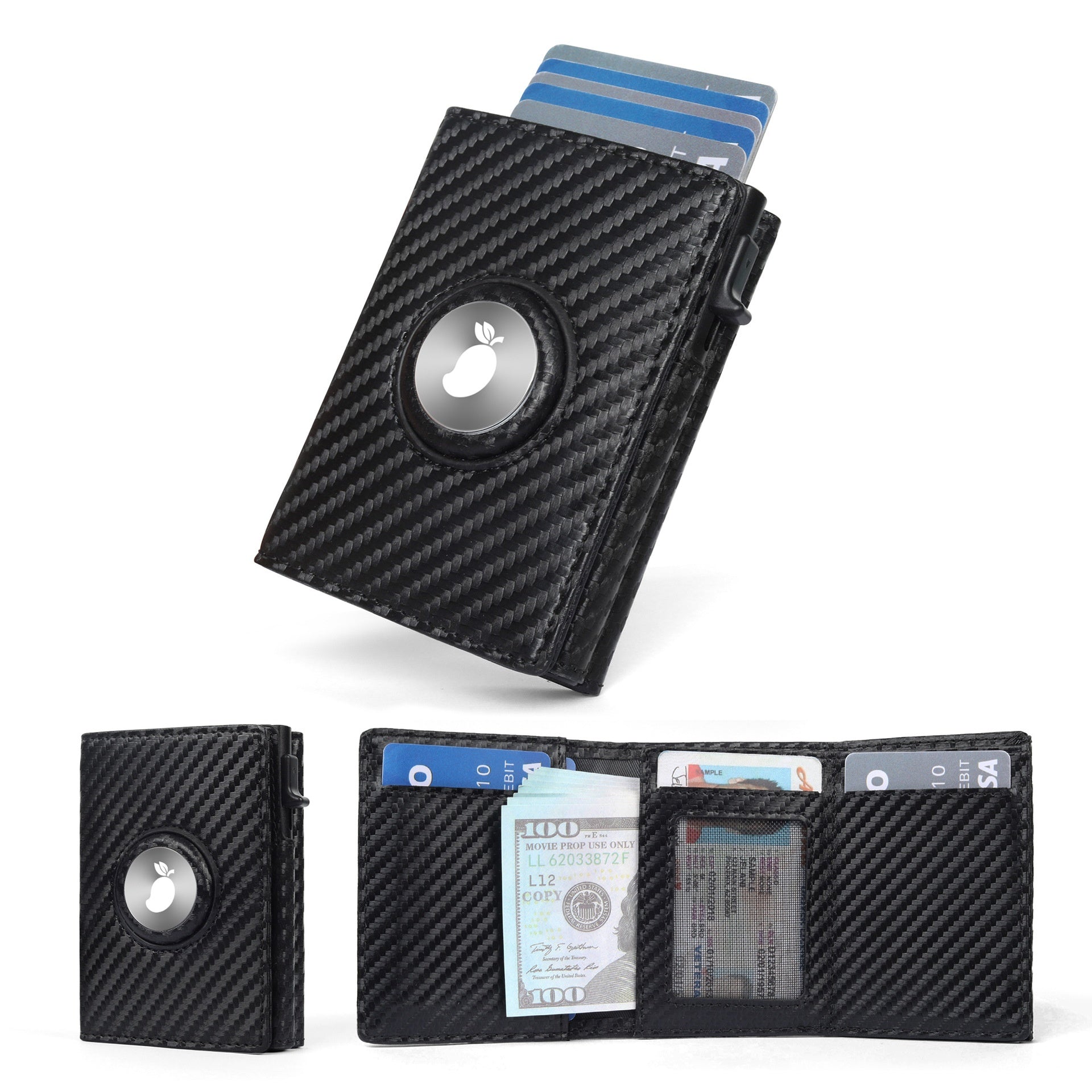 Three-Fold Leather Wallet Men Multi Functional Card Holder 
global-swanky 3