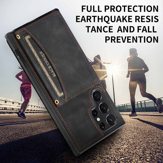 Three-Fold Wallet Card-inserting Leather Phone Case Global swanky 2