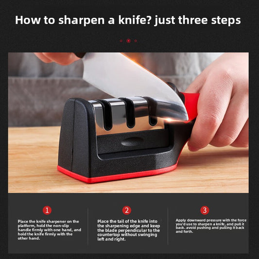 Three-Stage Handheld Knife Sharpener for Home Kitchen Knives  global-swanky 2