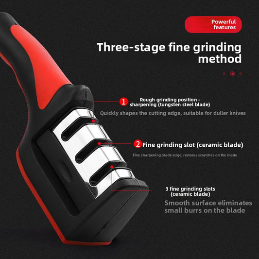 Three-Stage Handheld Knife Sharpener for Home Kitchen Knives  global-swanky 3