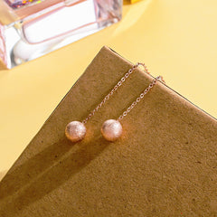 5mm Matte Bead Earwire Rose Gold