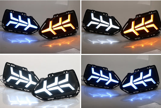 Two-Color Daytime Running Lights for Modified Car Styling Kit Global swanky 2