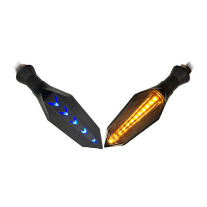 Two-Color LED Motorcycle Turn Signal with Flowing Arrow Light Global swanky 1