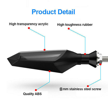 Two-Color LED Motorcycle Turn Signal with Flowing Arrow Light Global swanky 2