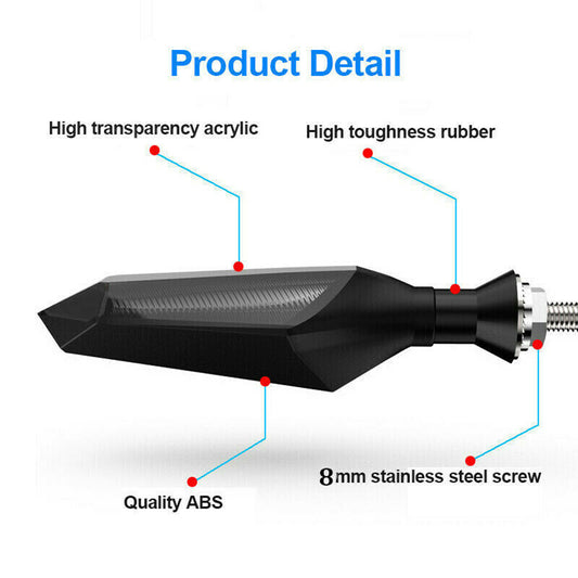 Two-Color LED Motorcycle Turn Signal with Flowing Arrow Light Global swanky 2
