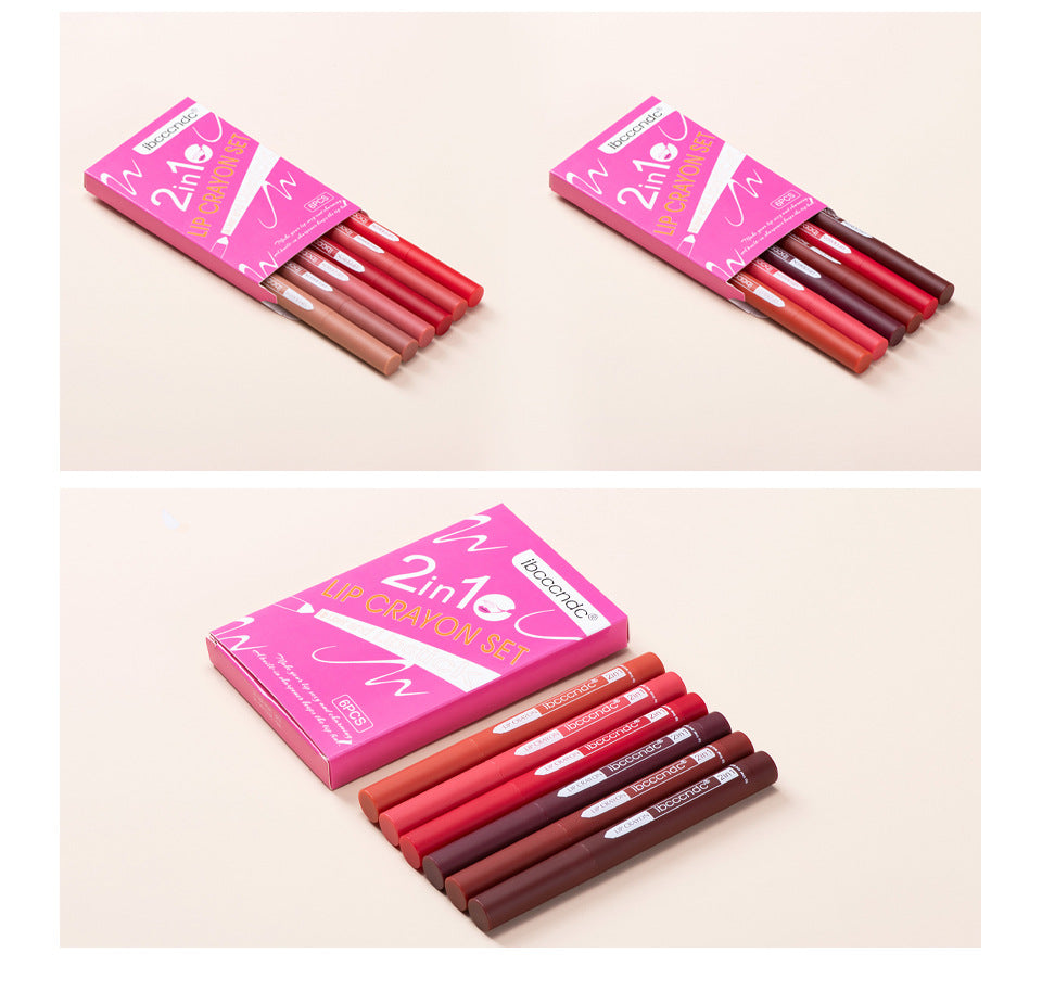 Two-in-One Lip Liner Lipstick – Easy to Color & Long-Lasting globalswanky 2