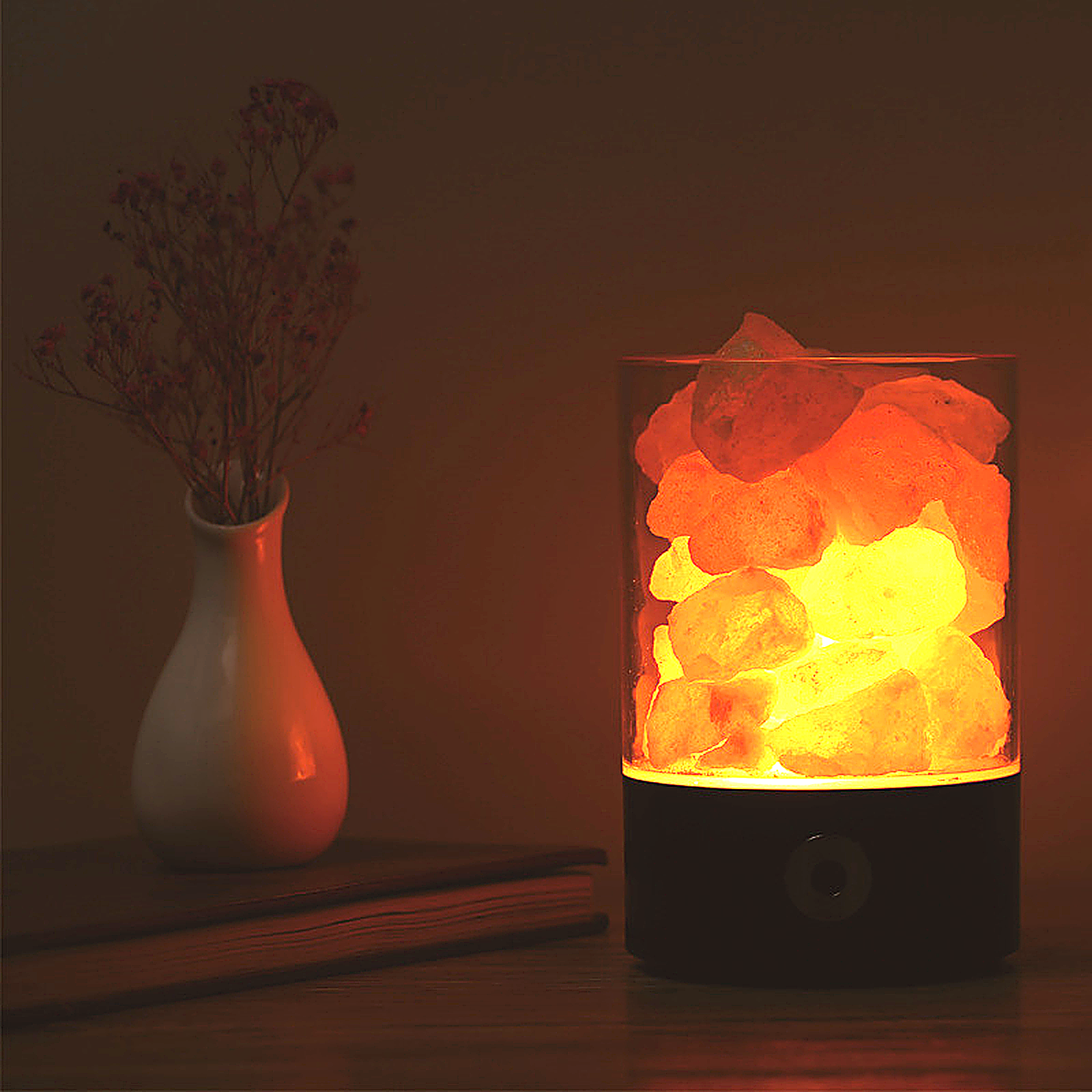 USB Crystal Salt Lamp LED Light Perfect for Home and Office globalswanky 02