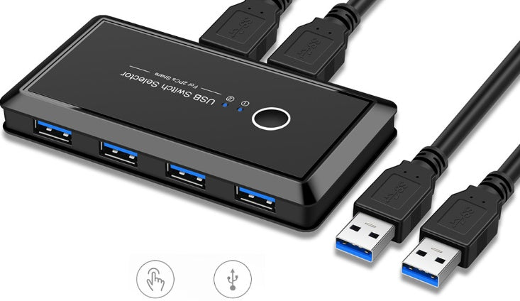 USB Two-In Four-Out Splitter for Multi-Device Connectivity Use Global swanky 3
