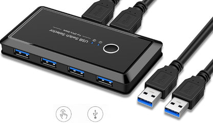 USB Two-In Four-Out Splitter for Multi-Device Connectivity Use Global swanky 3