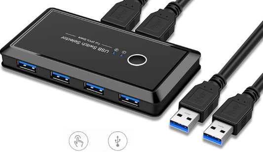 USB Two-In Four-Out Splitter for Multi-Device Connectivity Use Global swanky 3