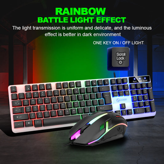 USB Wired Gaming Keyboard and Mouse Set for Comfort & Control globalswanky 01