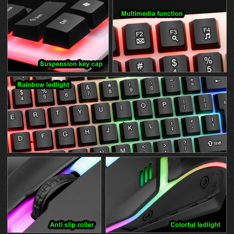 USB Wired Gaming Keyboard and Mouse Set for Comfort & Control globalswanky 03