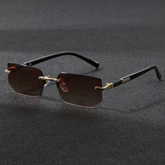 UV400 Frameless Metal Sunglasses for Stylish Sun Protection globalswanky 2