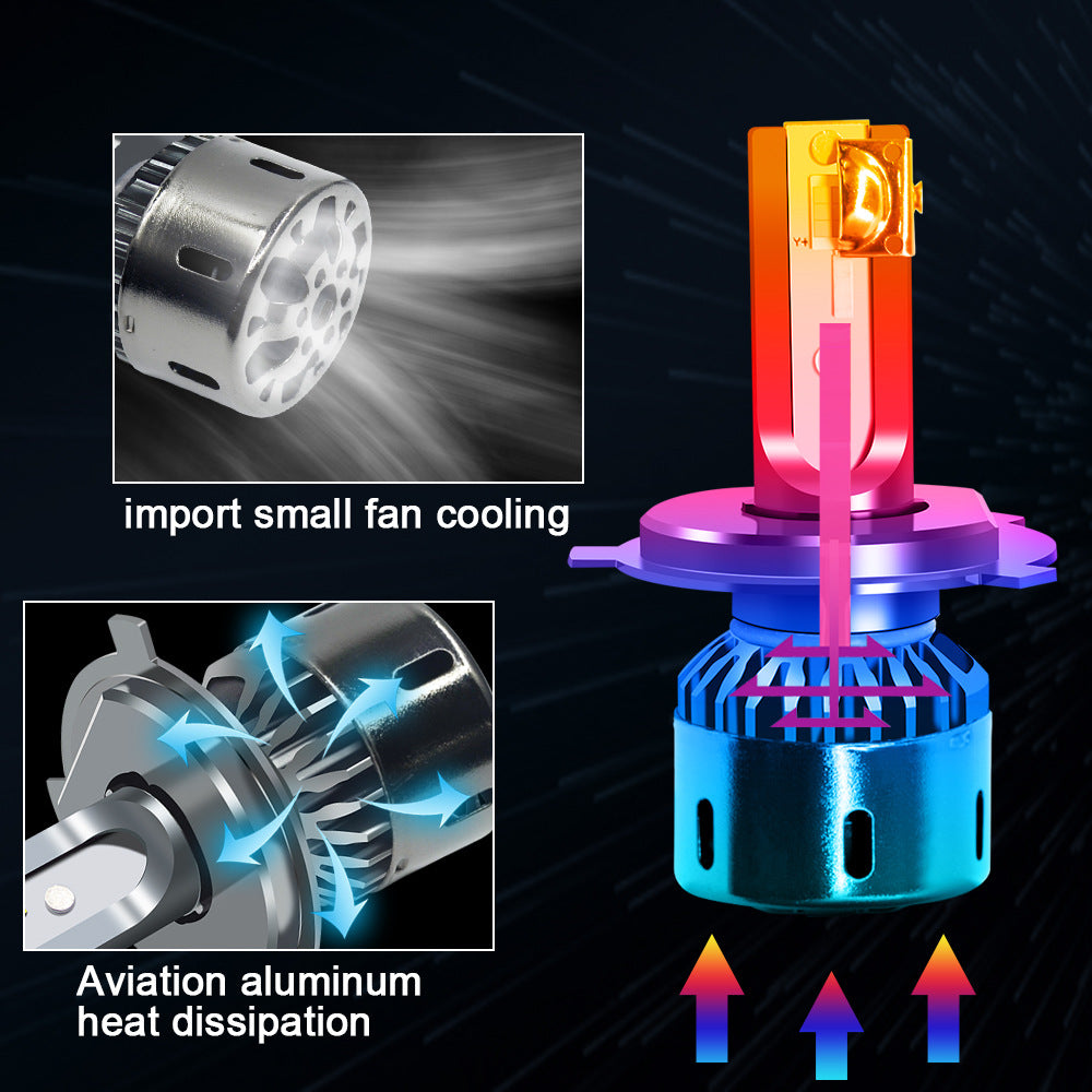 Ultra Bright Three-Color Car LED Headlights for Night Driving Global swanky 3