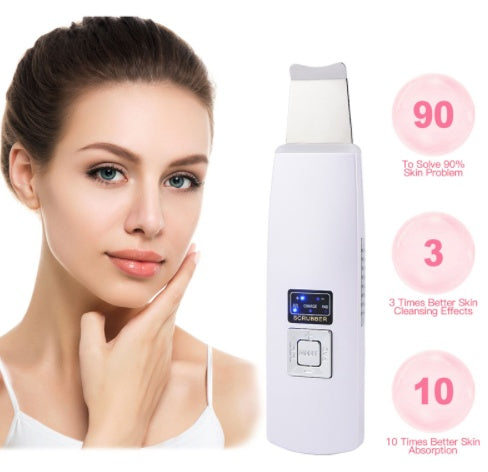 Ultrasonic Skin Scrubber – Blackhead & Acne Removal Facial Spa globalswanky 01