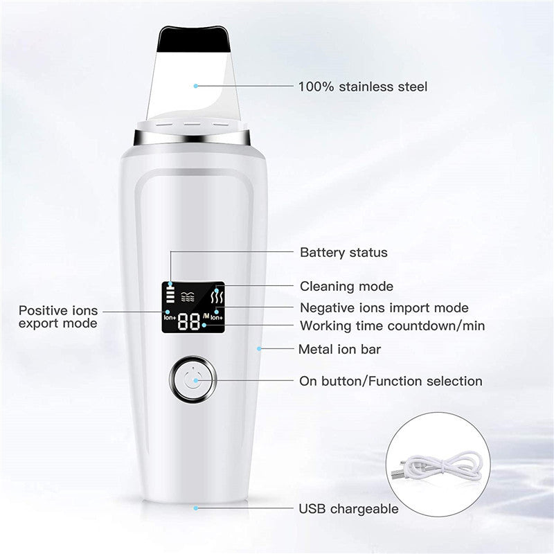 Ultrasonic Skin Scrubber for Deep Pore Facial Cleaning Use globalswanky 01