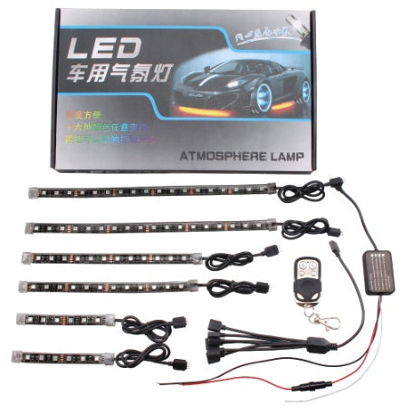 Universal RGB Atmosphere Lights 1-to-6 Remote Control Car Kit Global swanky 1